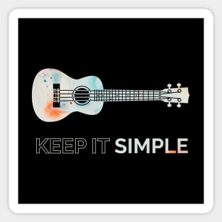 Keep It Simple Ukulele Texture Sticker